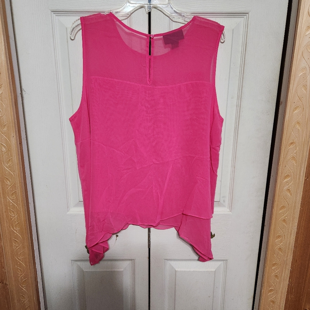 Attention Bright Pink Sleeveless Blouse - Picture 10 of 10